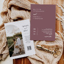 Search for dusty purple wedding invitations Qr code