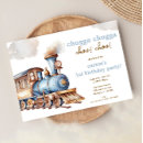 Search for train party invitations Chugga chugga choo choo