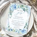 Search for blue and silver engagement party invitations Modern