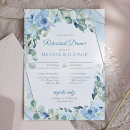 Recherche de dusty blue floral rehearsal dinner invitations Bohémien