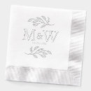 Search for minimalist wedding napkins Typography