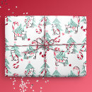 Search for kitty christmas wrapping paper Red