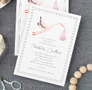 Search for stork baby shower invitations Minimal