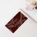 Search for red damask return address labels Classic