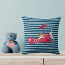 Recherche de avion mignon coussins Bleu