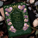 Search for purple green wedding invitations Flowers