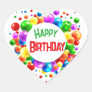 Search for happy birthday with balloons heart stickers Red