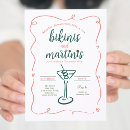 Search for bikinis invitations Bikinis and martinis