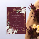Recherche de bordeaux et blanc mariage invitations Invités