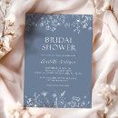 Search for dusty blue bridal shower invitations Wildflowers
