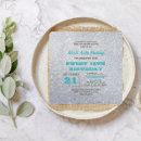 Search for turquoise sweet 16 invitations Silver