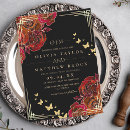 Search for red black gold wedding invitations Moody