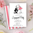 Search for pink engagement party invitations Vintage