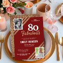 Search for 80 and fabulous birthday invitations Elegant