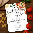 Search for italian dinner birthday invitations La dolce vita