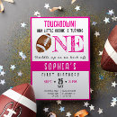 Search for girls football birthday invitations Touchdown