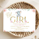 Search for pink elephant baby shower invitations Mother to be