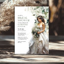 Search for white dress bridal shower invitations Calligraphy script