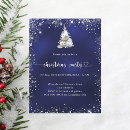Search for blue and silver christmas invitations Snow