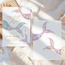 Search for mermaid 1st birthday invitations Under the sea birthday