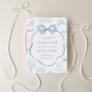 Search for bow baby boy shower invitations Toile de jouy