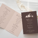 Search for mountain wedding programs Modern order of service