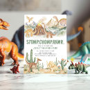 Search for boy dinosaur birthday invitations Watercolor
