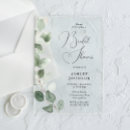 Search for green leaves bridal shower invitations Rustic