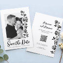 Search for double sided save the dates Black and white