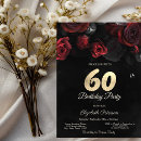 Search for red rose 60th birthday invitations Surprise