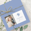 Search for blue thank you wedding stickers Script calligraphy