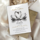 Search for swan bridal shower invitations Watercolor
