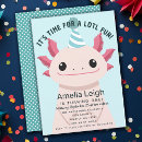 Search for underwater birthday invitations Axolotl