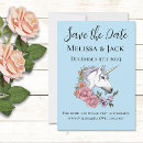 Search for unicorn save the dates Magical