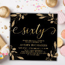 Search for typography 60th birthday invitations Sixty