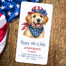 Search for patriot return address labels Red white and blue