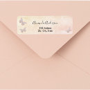 Search for pink butterfly return address labels Bridal shower
