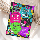 Search for retro 80s birthday invitations Back to the 80s