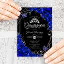 Search for blue and silver quinceanera invitations For her