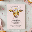 Search for cute cow birthday invitations Girl