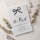 Search for tying the knot engagement party invitations Black bow