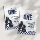 Search for fast one birthday invitations Blue