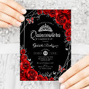 Search for red silver quinceanera invitations Floral