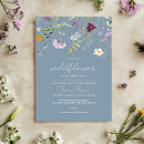 Search for blue floral baby shower invitations Wildflower
