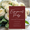 Search for burgundy engagement party invitations Minimalist