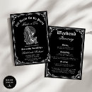 Search for skull bachelorette party invitations Black and white