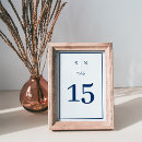Search for dark blue wedding table cards Minimalist