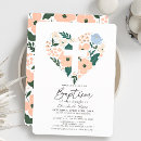 Recherche de rose fille baptême invitations Mignon