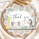 Recherche de jungle thank you cards Baby shower safari merci