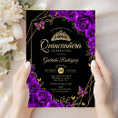 Search for purple black butterfly birthday invitations For her